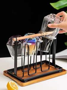 Verre à whisky transparent, Six ornements en verre, pour jus au lait, thé, créatif, simple - Product Image 6