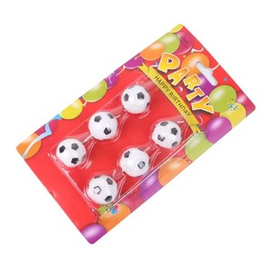 6ピース/セットサッカーボールサッカーキャンドル誕生日パーティー用キッドケーキデコレーション用品ドロップシッピング - Product Image 6