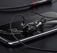 Audífonos Inalámbricos Bluetooth Para el Cuello Lenovo HE05X, Universales Para Deportes y Correr, Compatibles con Xiaomi, Apple, Android, Negro Intenso