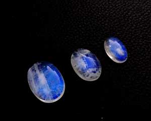 Ensemble 3 pièces de pierre de lune arc-en-ciel de feu bleu de qualité supérieure - Product Image 3