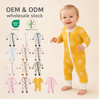 Grosir Romper Bayi Bambu Bersertifikat CPC, Lengan Panjang, Baju Tidur Bayi Viscose untuk Bayi Baru Lahir