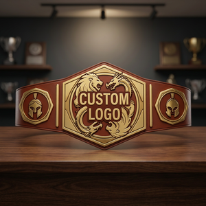 Cinturones de Campeonato Personalizados de Cuero Genuino para Samurai, Taekwondo, Aikido, Judo, Karate, Boxeo, Grappling, MMA, Cómodos, Unisex, Personalizados - Product Image 3