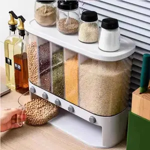 Plastic Food Kitchen Organizer Wand montage Bulk Müslisp ender Reis Aufbewahrung sbox