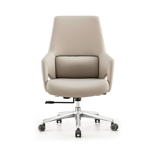 Silla de Oficina Ejecutiva de Cuero Vacuno, Diseño Contemporáneo de Lujo, Giratoria, Reclinable, con Masaje y Diseño Ergonómico - Product Image 3