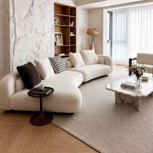 Canapé Courbé en Tissu pour Salon, Appartement, Hall d'<span class=keywords><strong>Hôtel</strong></span>, Salle de Réception, Bureau <span class=keywords><strong>à</strong></span> Domicile, Villa Familiale – Assise Confortable - Product Image 6