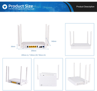 BT-PON BT-762XR Voip Xpon Ont 4Ge 4Wifi 1Tel 4 Antenas GPon Doble Banda 5G WiFi 5.8Ghz 1Fxs Tel Rj11 AC ONU