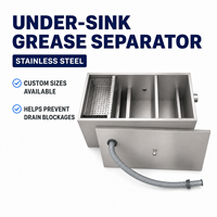 Separador de Agua y Aceite Portátil para Debajo del Fregadero, para Cocina de Restaurante o Servicios de Catering