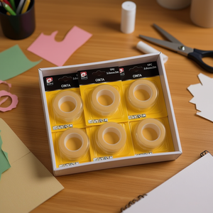 Ruban adhésif double face Mnj 3,0 cm x 2 m transparent pour travaux manuels et montage - Product Image 2