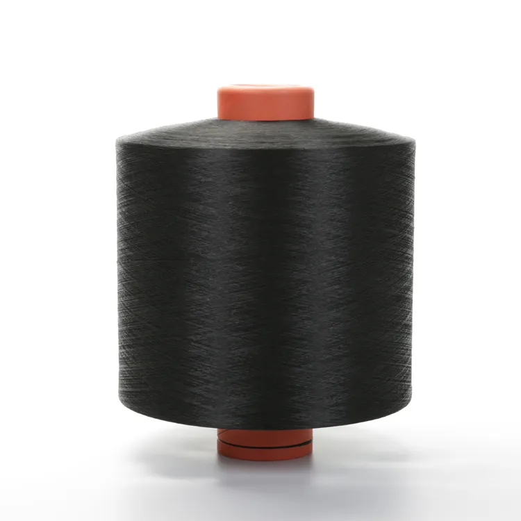 Spandex coberto fio de poliéster preto ACY 150D/48F + 20D incrível preço para meias boa qualidade