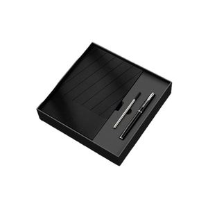 Custom Leather Notebook Box Business 3 Pieces Student Pen and <b>A5</b> <b>Diary</b> Notebook Gift Set with Logo - Product Image 1
