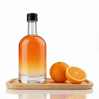 Botella de Licor de Vidrio de 200 ml y 370 ml OEM, Proveedor de Logotipos Personalizados, Botellas Vacías Transparentes para Tequila, Whisky, Licores, Vodka, Brandy, con Tapa de Rosca