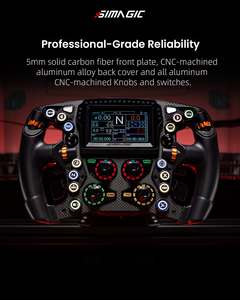 Simagic <span class=keywords><strong>Zeus</strong></span> Formula พวงมาลัยอะลูมิเนียมแบบมีสายพร้อมอะแดปเตอร์ MagicDash4 & maglink Pro F1จำลองการแข่งรถสำหรับพีซี - Product Image 4