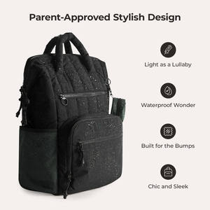 <span class=keywords><strong>Sac</strong></span> à dos à langer matelassé personnalisé pour maman avec poches isothermes pour biberons, <span class=keywords><strong>sac</strong></span> à dos de voyage pour bébé avec matelas à langer intégré - Product Image 2