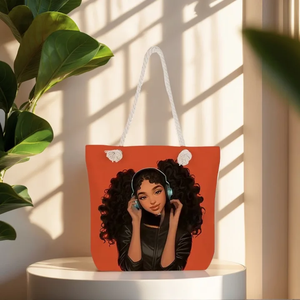 Thời trang gấp kích thước lớn phụ nữ <span class=keywords><strong>Tote</strong></span> Túi xách phụ nữ giản dị hoa in vải graffiti Vai Linen Túi vải túi bãi biển - Product Image 5