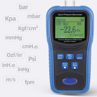 Micromanomètre numérique de haute précision 1Pa compteur de pression d'air 12 unités de mesure pour vannes à gaz