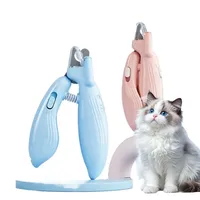 Coupe-ongles rechargeable pour animaux de compagnie avec lumière LED, outil de toilettage sûr pour chiens et chats
