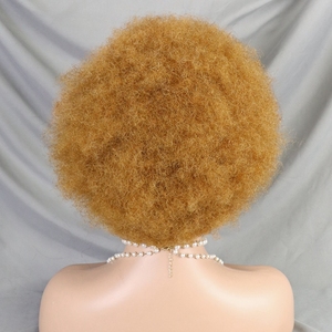 Perruques en <span class=keywords><strong>cheveux</strong></span> humains à dentelle frontale 13X4, bouclées crépues, courtes, <span class=keywords><strong>afro</strong></span>, bouclées crépues colorées, 4C, bordures crépues, pour femmes noires - Product Image 2