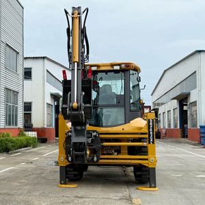 Minicargadora Amarilla Fengniao con Cucharón Delantero y Retroexcavadora, Neumáticos Grandes, Sistema Hidráulico, Alto Momento de Carga, Rexroth 48V 219W - Product Image 2