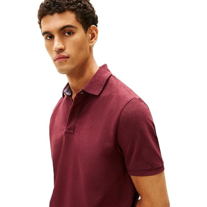 Polo Negro de Manga Corta para Hombre |   Detalles de cuello a cuadros |   Camisa Casual de Negocios Cómoda - Product Image 3