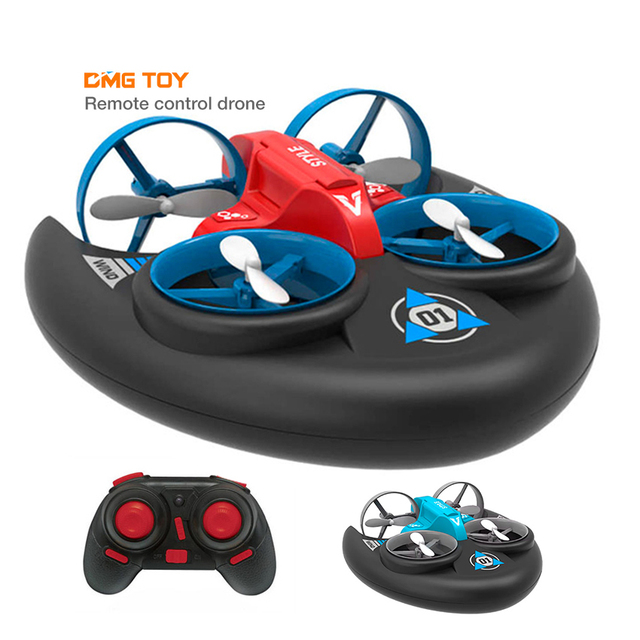NEW Design Rc Plane 3 in 1 Water Land air Four Axis Radio Flying Blue Hovercraft Rc Plane Boat Car Toy