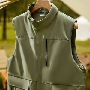 <span class=keywords><strong>Chaleco</strong></span> y Chaqueta sin Mangas Acolchados de Algodón Personalizables, Uniformes de Trabajo Promocionales Impresos, Ropa de Trabajo Unisex Resistente al Viento para Otoño - Product Image 3