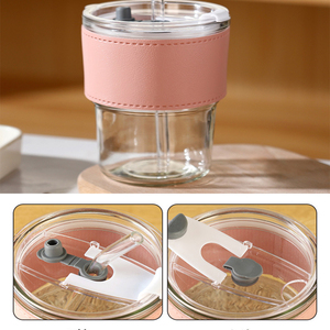 Tumbler Personalizzato da 400ml con Cannuccia, Tazza Classica per Uso Quotidiano, <span class=keywords><strong>Caffè</strong></span> e Acqua, Isolamento Termico per Tè e Birra - Product Image 3