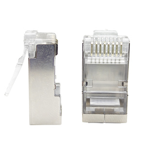 Connecteur réseau modulaire <span class=keywords><strong>cat</strong></span> <span class=keywords><strong>6a</strong></span> 8p8c UTP rg45 <span class=keywords><strong>rj</strong></span> <span class=keywords><strong>45</strong></span> Plug pass through Cat6a STP Ethernet RJ45 Connector - Product Image 1