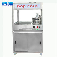 Machine à pop-corn en acier inoxydable de grande capacité, sécurité commerciale, avec machine de fabrication de poudre avec processus ce