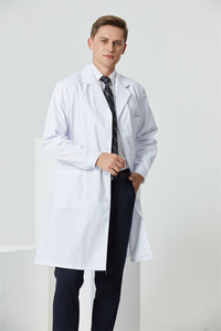 Camice da Laboratorio Lungo Personalizzato in Poliestere/Cotone Ricamato per Uomo, Aggiungi il Tuo <span class=keywords><strong>Nome</strong></span>/Testo, Camice Medico Personalizzato Disponibile negli USA - Product Image 3