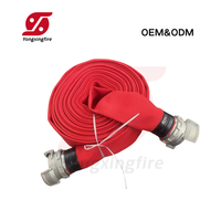 Tuyau d'incendie flexible et durable en caoutchouc avec gaine en polyester, raccord Guillemin, équipement de lutte contre l'incendie, DN45 DN70