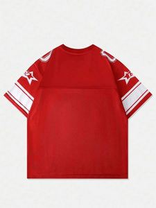 เสื้อฟุตบอลสตรีทแวร์คอวี พิมพ์ลายแบบรีดร้อน ผ้าโพลีเอสเตอร์ 100% แห้งเร็ว ระบายอากาศได้ดี เสื้อฟุตบอลตาข่ายสำหรับเล่นกีฬา - Product Image 2