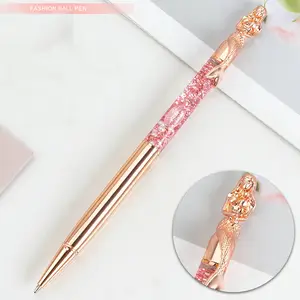 Unique Novelties Design Naked Mermaid Pen Sparkle Rose gold Fluid Glitter Pen Liquid Glitter Floated Filled Dynamic Mermaid Pen