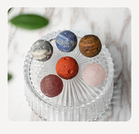 Sphère de lune en cristal naturel brut, petite, 4 cm, décoration de bureau éducative pour étudiants et enfants, fabriquée en Chine