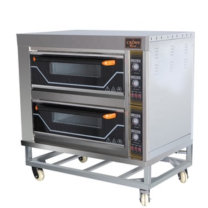 Four à pâtisserie électrique à deux étages et quatre plateaux, homologué CE, pour la cuisson du <span class=keywords><strong>pain</strong></span>, des toasts et des pizzas, équipement de <span class=keywords><strong>boulangerie</strong></span> - Product Image 2