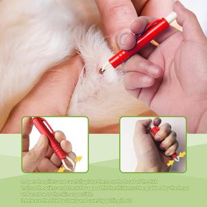 Puce Remover Crochet Chien Tick Remover Gratter Extracteur Acariens Pince À Épiler Peigne Louses Pinces Pet Puces Removal Tool Kits - Product Image 5