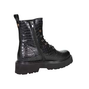 Stivaletti da donna Cult con stampa coccodrillo nera e suola platform - Product Image 5