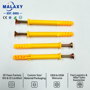 Vis d'expansion en nylon Malaxy, chevilles murales auto-taraudeuses pour cloisons sèches, béton et maçonnerie - Product Image 2