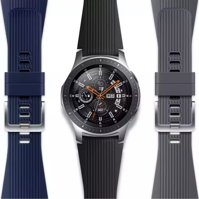 22mm Silicone Rubber EPDM NBR NR Watch Band for Universal Smartwatch Strap with Cutting Service