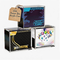 Boîtier magnétique en acrylique pour ETB, protection UV à 99 %, transparent, présentoir de rangement empilable pour Elite Trainer Box