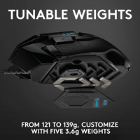 Souris de jeu filaire Logitech G502 HERO, capteur 25K, système de poids réglable, RGB LIGHTSYNC, design ergonomique, souris pour jeux FPS E-Sports