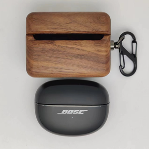 Vente chaude Artisan Bamboo Case pour <span class=keywords><strong>Bose</strong></span> Structure ouverte ultra respirante et mousqueton Clip housse pour écouteurs - Product Image 3