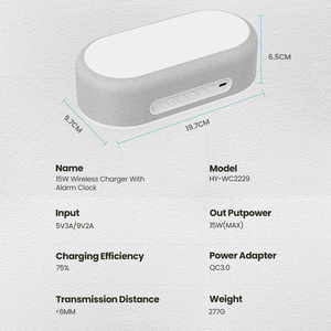 Vente en gros Réveil numérique LED Chargeur sans fil multifonction 4 en 1 à charge rapide sans fil pour <span class=keywords><strong>Smartphone</strong></span> - Product Image 5