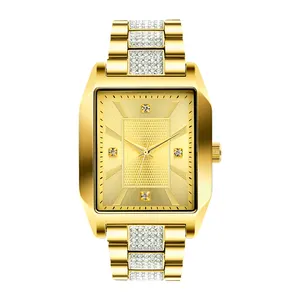 Wrist Watch Supplier Men Analog Quartz Wristwatch Luxury Watches Quartz Japan Movement Gold Mens Watch