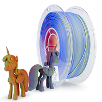 Filament d'imprimante 3D ZIRO 1,75 mm 1 kg/rouleau PLA dégradé mat tricolore néon Filament PLA dégradé mat pour imprimante 3D