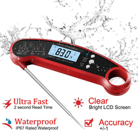 2 in 1 Digital Kitchen LCD Meat Thermometer with Can Opener Cooking Grill BBQ Food Thermometer Waterproof Barbecue Thermometer