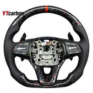 <span class=keywords><strong>Volante</strong></span> <span class=keywords><strong>Deportivo</strong></span> <span class=keywords><strong>de</strong></span> Fibra <span class=keywords><strong>de</strong></span> Carbono Real Personalizado Estilo Racing YTcarbon para Genesis G70 G80, Accesorios Interiores para Auto - Product Image 1