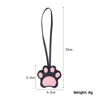 Breloques créatives en cuir PU en forme de patte de chat, accessoires suspendus faits main en cuir animalier, mignons, élégants et raffinés