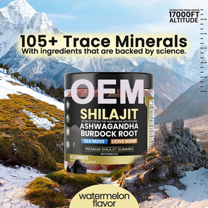 Gomitas de Musgo Marino Orgánico <span class=keywords><strong>Natural</strong></span> para el Apoyo Inmunológico, Fórmula CGMP, Musgo Irlandés con Shilajit y Melena de León, 60 Gomitas Veganas de Musgo Marino - Product Image 1