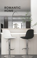 Tabourets de bar modernes minimalistes de luxe en acier inoxydable - Réglables en hauteur, durables, écologiques, rotatifs pour usage domestique et commercial