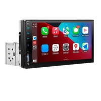 Lecteur MP5 universel pour voiture 7023b avec Android Auto/CarPlay/Lien téléphonique filaire, image de recul, radio FM stéréo